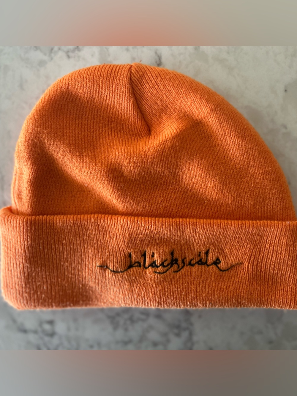 Black scale Orange Knit Beanie